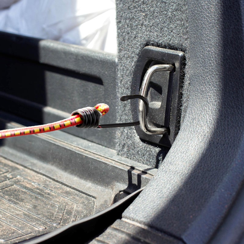 Stalwart Bungee Cords - 10-Pack Virgin Rubber 12-Inch Cordage with Heavy-Duty Vinyl-Coated Hooks and Fabric Wrapping - Truck Accessories by Stalwart (Red) - Image 3